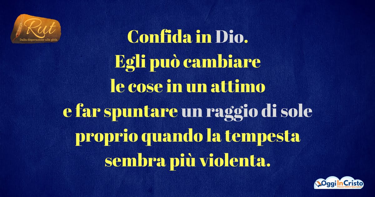 Un raggio di sole dopo la tempesta